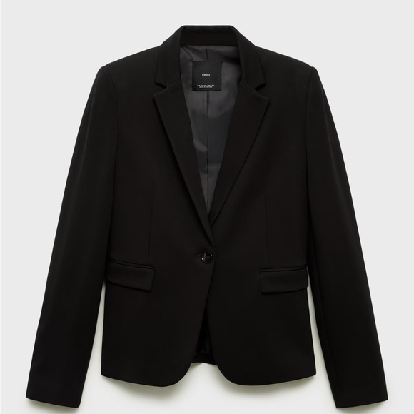 Mango Women’s Black Suit Jacket Blazers 4 Business Work Career - Picture 1 of 10